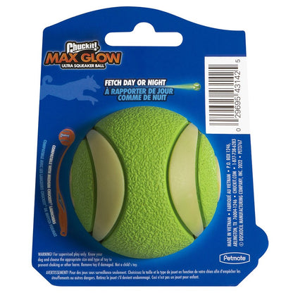 Chuckit! Max Glow Ultra Squeaker Ball Medium