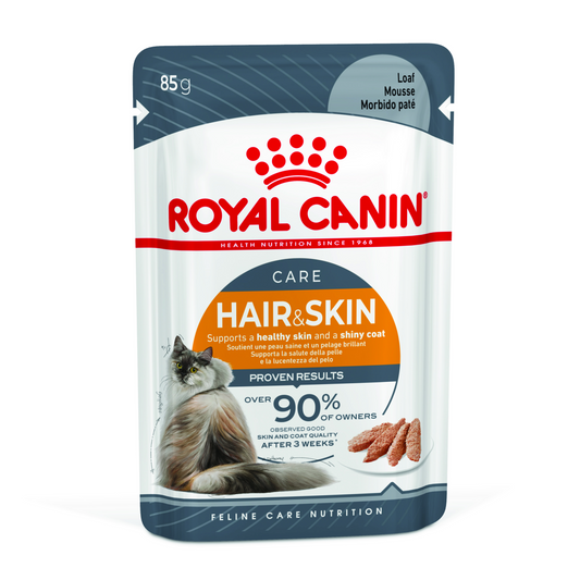 Royal Canin Hair & Skin Care Cat Wet Food Pouches in Loaf