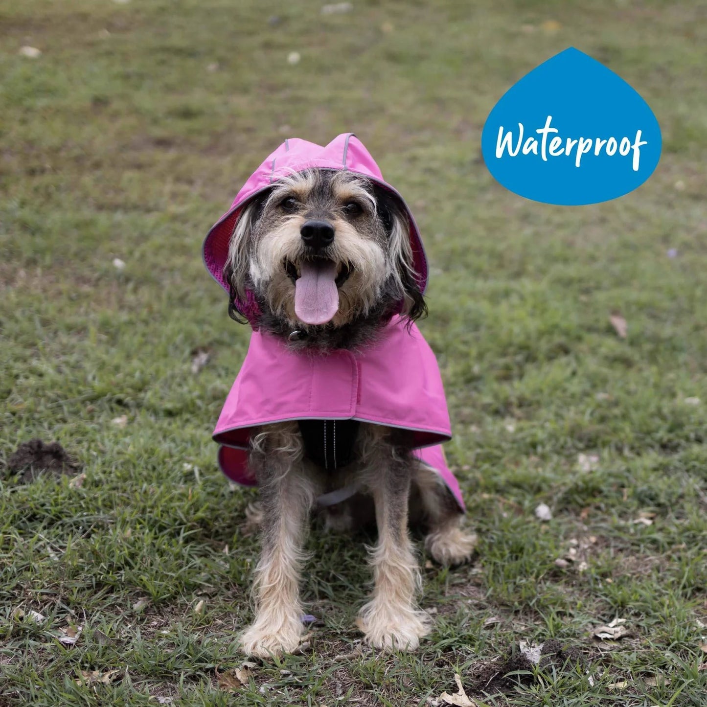 Kazoo Rainy Days Dog Raincoat Pink