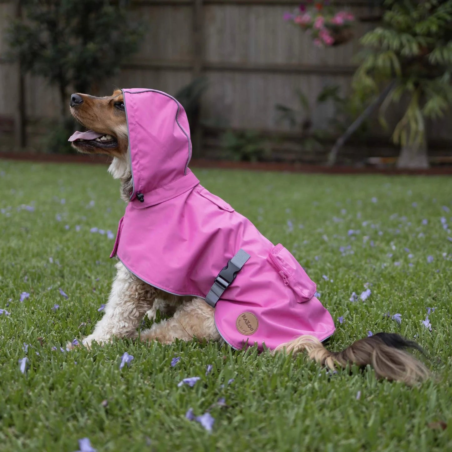 Kazoo Rainy Days Dog Raincoat Pink