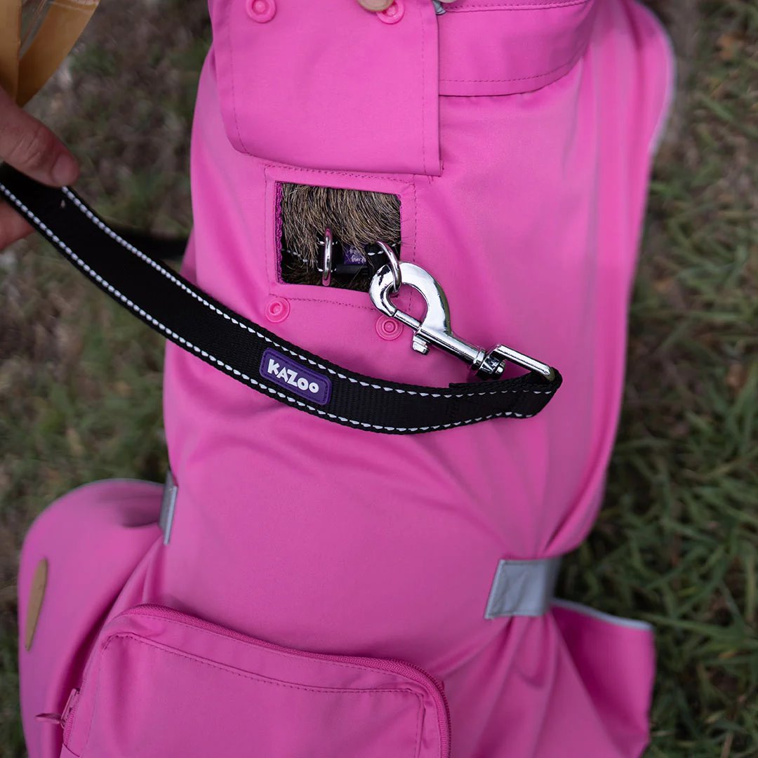 Kazoo Rainy Days Dog Raincoat Pink