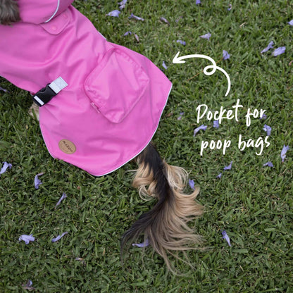 Kazoo Rainy Days Dog Raincoat Pink