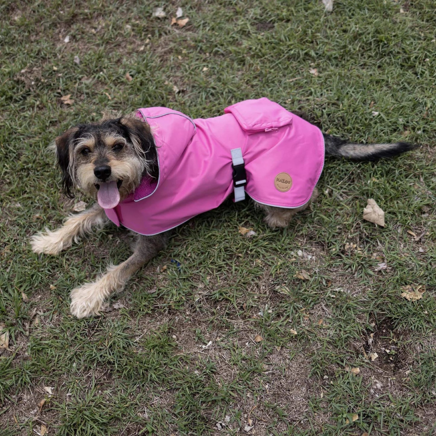 Kazoo Rainy Days Dog Raincoat Pink