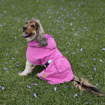 Kazoo Rainy Days Dog Raincoat Pink