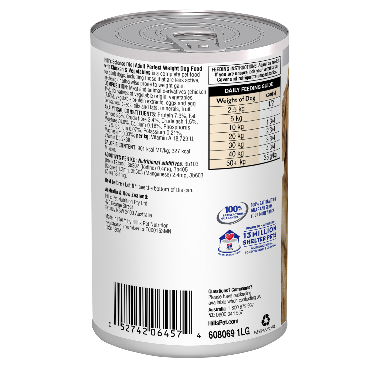 Hill's Science Diet Adult Perfect Weight Chicken & Vegetables Canned Wet Dog Food