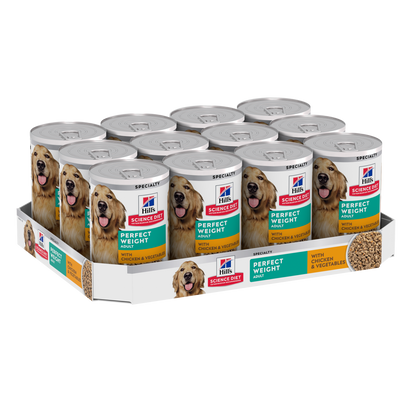 Hill's Science Diet Adult Perfect Weight Chicken & Vegetables Canned Wet Dog Food
