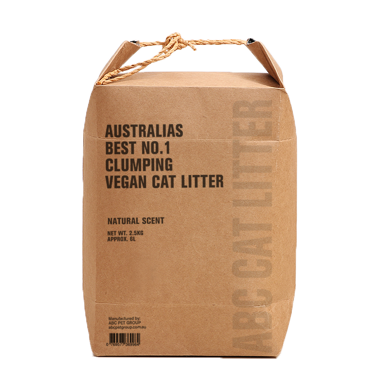 ABC Vegan Cat Litter Natural Scent Biodegradable, Clumpable & Flushable 4kg
