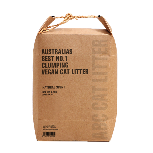 ABC Vegan Cat Litter Natural Scent Biodegradable, Clumpable & Flushable 4kg
