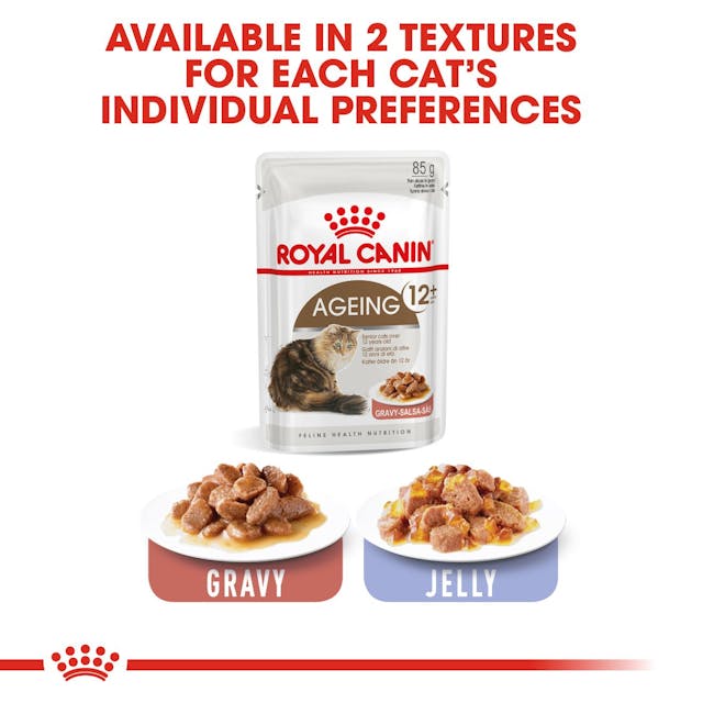 Royal Canin Ageing 12+ Wet Cat Food Pouches Chunks in Gravy