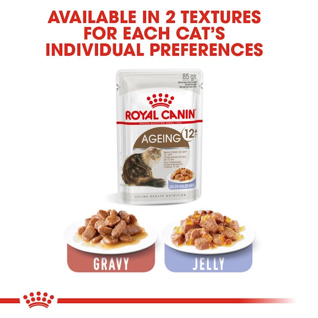 Royal Canin Ageing 12+ Wet Cat Food Pouches Chunks in Jelly