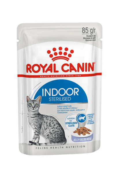 Royal Canin Indoor Sterilised Cat Wet Food Pouches in Jelly