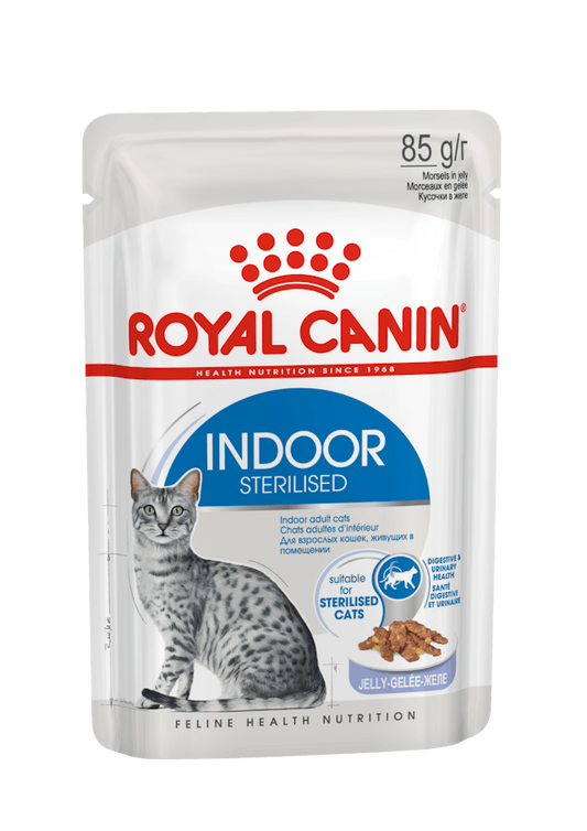 Royal Canin Indoor Sterilised Cat Wet Food Pouches in Jelly