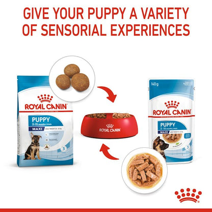Royal Canin Maxi Puppy Wet Food Pouches Chunks in Gravy 140g x 10