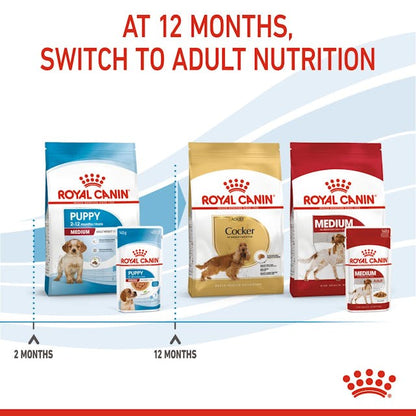 Royal Canin Medium Puppy Wet Food Pouches Chunks in Gravy