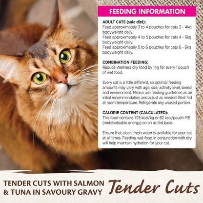 Wellness Core Tender Cuts for Cats Salmon & Tuna in Savoury Gravy