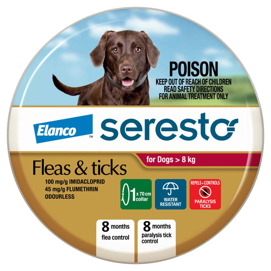 Seresto Collar for Large Dogs 8-Month Flea & Tick Protection
