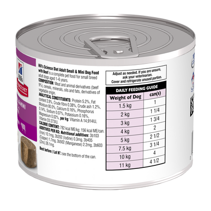 Hill's Science Diet Adult Small & Mini with Beef Canned Dog Food