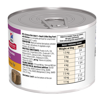 Hill's Science Diet Adult 7+ Senior Small & Mini with Chicken Canned Dog Food