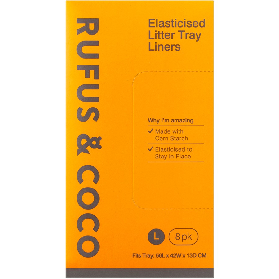 Rufus & Coco Wee Kitty Bio Elasticised Litter Tray Liners Large