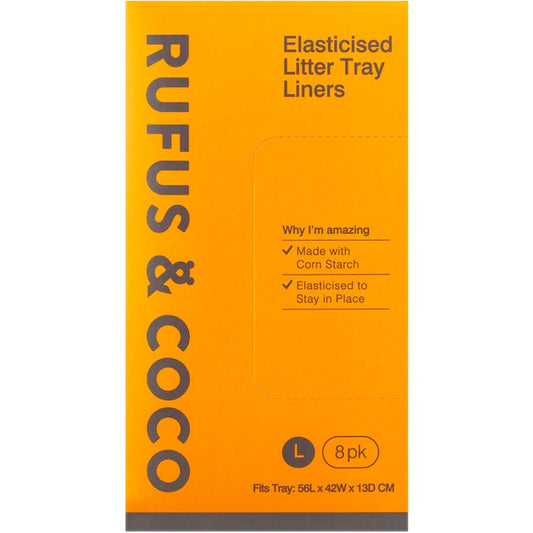 Rufus & Coco Wee Kitty Bio Elasticised Litter Tray Liners Large