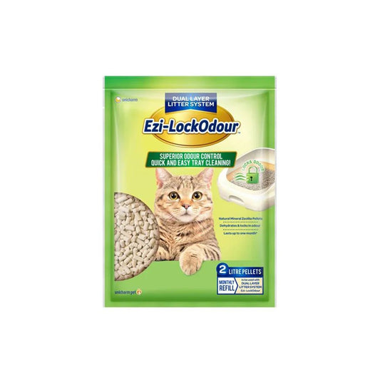 Ezi-Lockodour Natural Mineral Zeolite Cat Litter Pellets 2L
