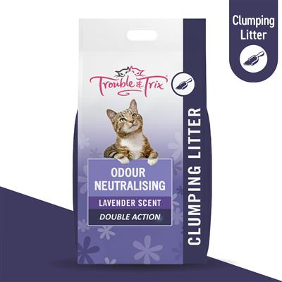 Trouble and Trix Odour Neutralising Lavender Litter 15L (WAREHOUSE PICK UP & LOCAL DELIVERY ONLY)