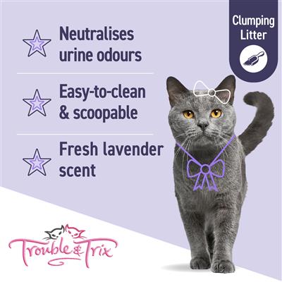Trouble and Trix Odour Neutralising Lavender Litter 15L (WAREHOUSE PICK UP & LOCAL DELIVERY ONLY)