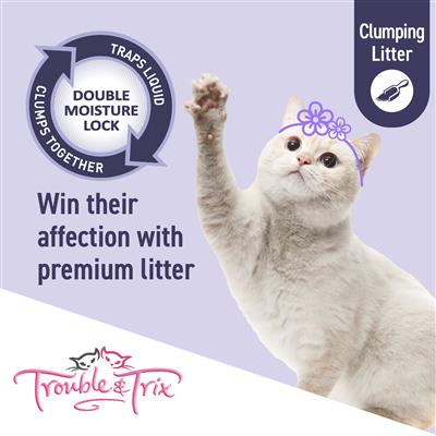 Trouble and Trix Odour Neutralising Lavender Litter 15L (WAREHOUSE PICK UP & LOCAL DELIVERY ONLY)