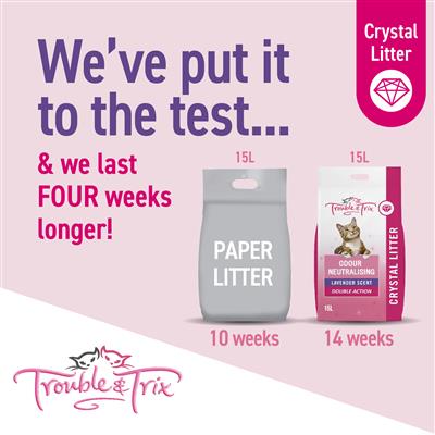 Trouble & Trix Lavender Crystals Litter 15L