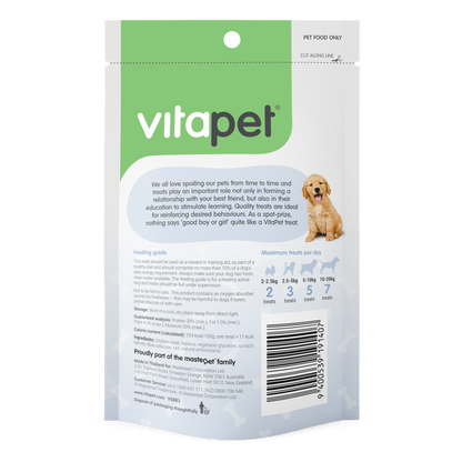 Vitapet Pocket Reward Puppy Treats Chicken With Spinach & Carrot