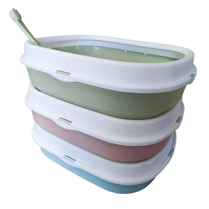iPetz Cat Litter Tray with Lip & Scoop