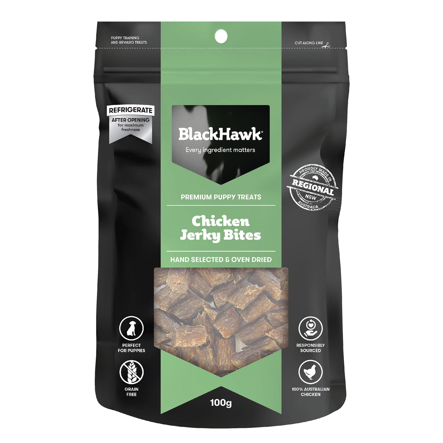 Black Hawk Chicken Jerky Bites Puppy Treats