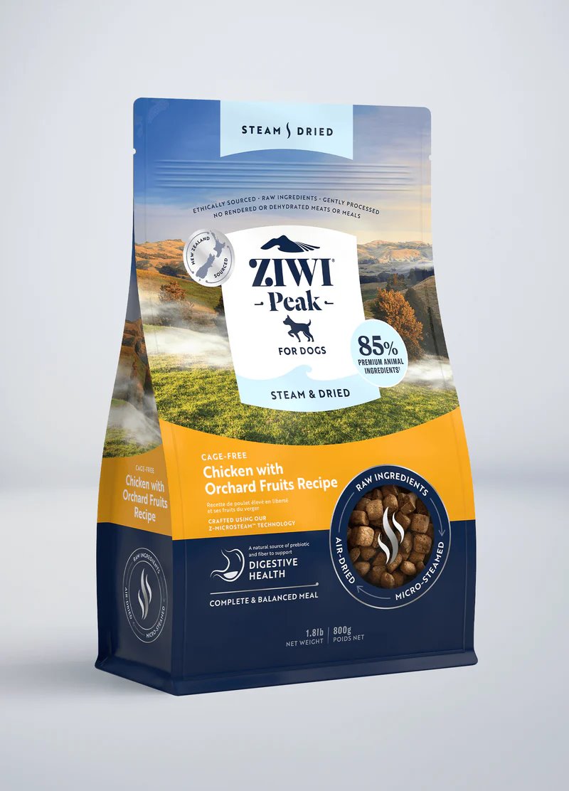 ZIWI Peak Steam & Dried Chicken with Orchard Fruits Recipe for Dogs