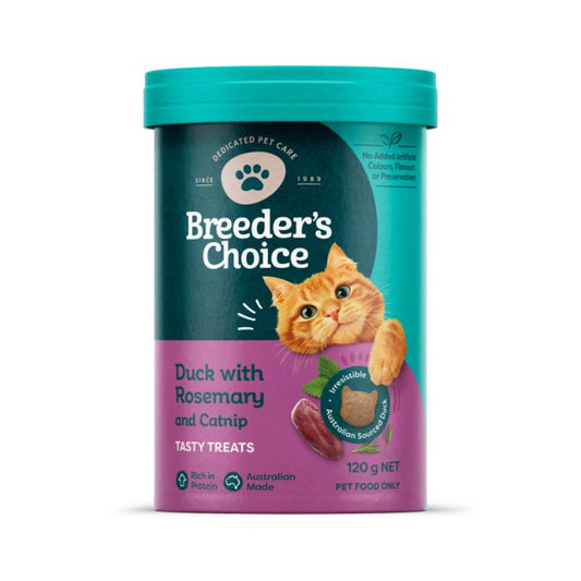 Breeder's Choice Tasty Treats Duck with Rosemary & Catnip 120g