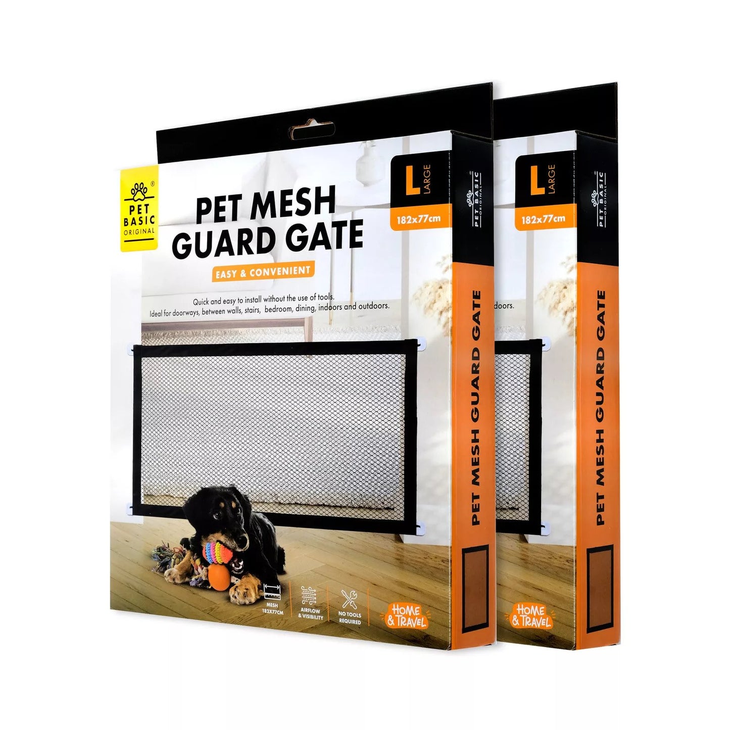 Pet Basic Original Mesh Guard Gate Black