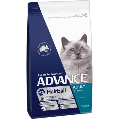 Advance Adult Hairball Chicken with Rice Dry Cat Food