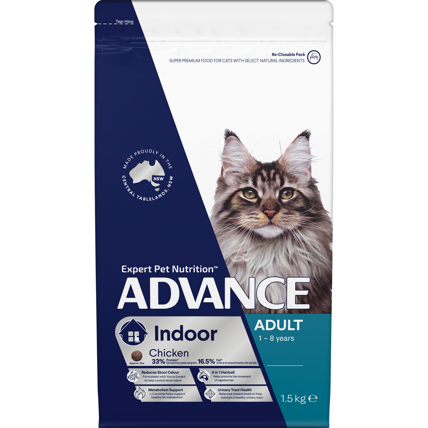 Advance Adult Indoor Chicken with Rice Dry Cat Food