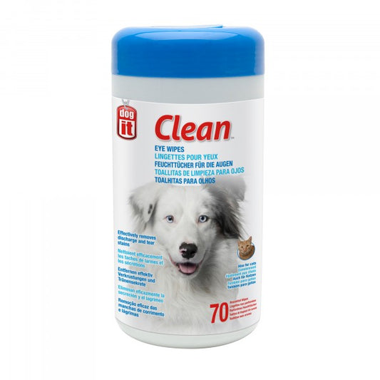 Dogit Clean Dog Eye Wipes Unscented 70pk