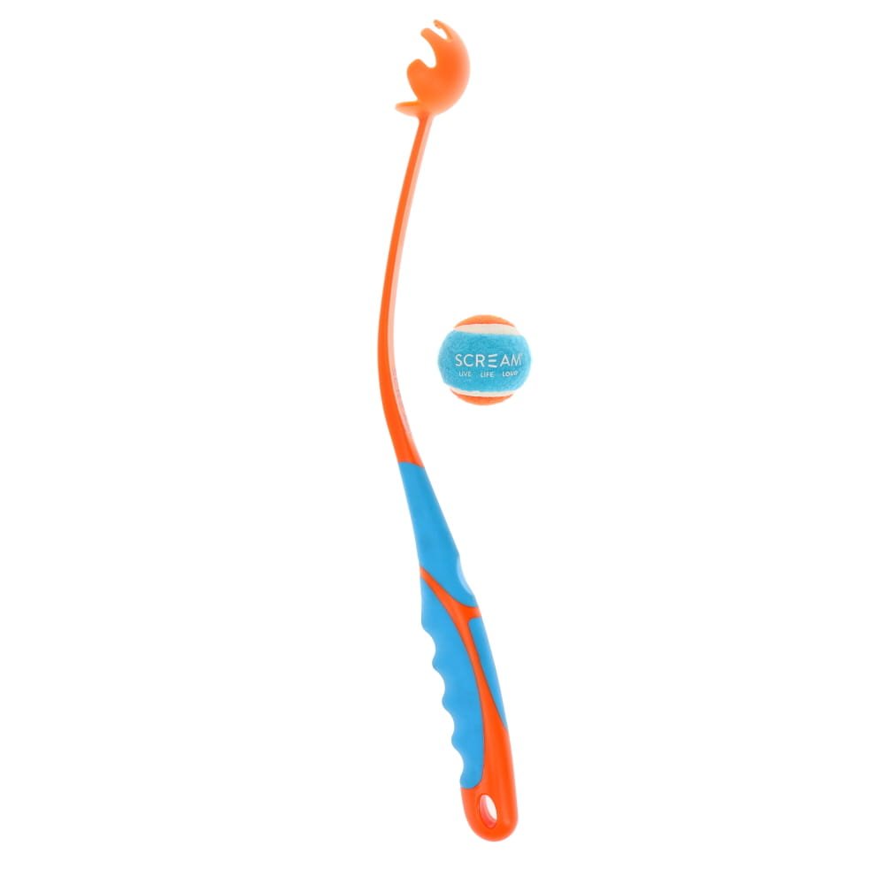 Scream Deluxe Grip Ball Launcher Small Orange/Blue 46cm