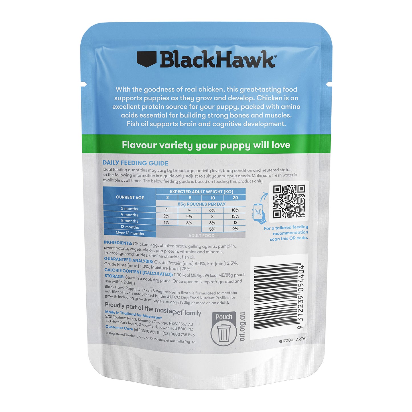 Black Hawk Original Small Breed Puppy Chicken & Vegetables Wet Dog Food