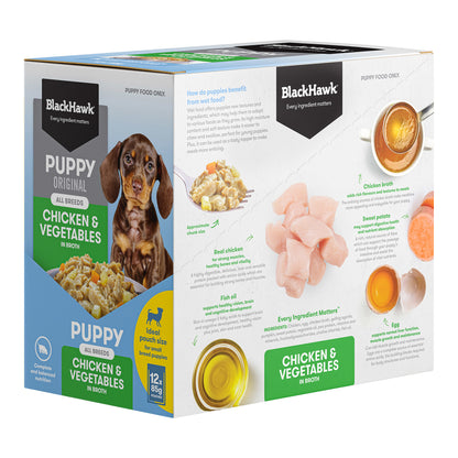 Black Hawk Original Small Breed Puppy Chicken & Vegetables Wet Dog Food