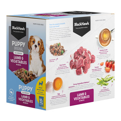 Black Hawk Original Small Breed Puppy Lamb & Vegetables Wet Dog Food