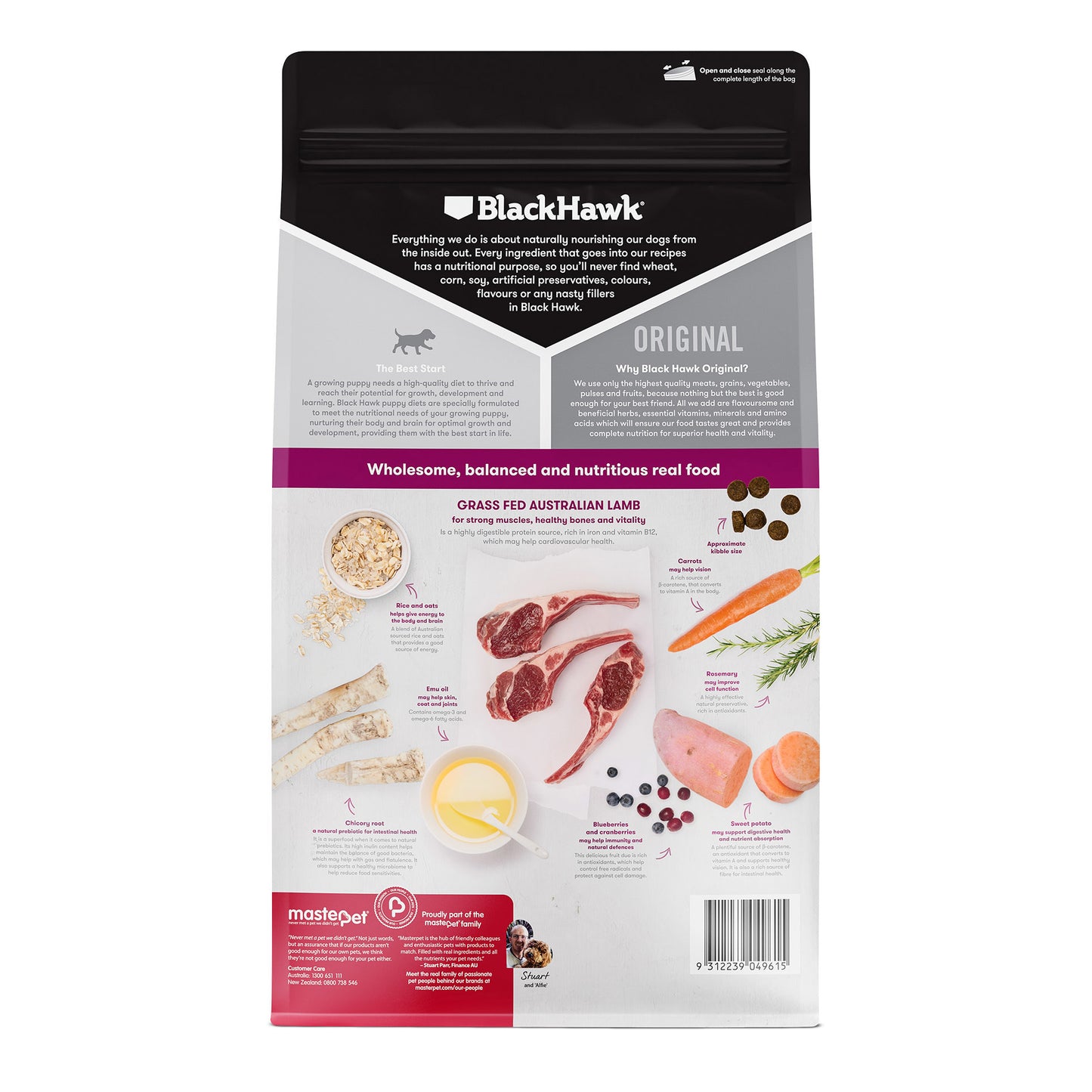 Black Hawk Puppy Medium Breed Lamb & Rice Dry Dog Food