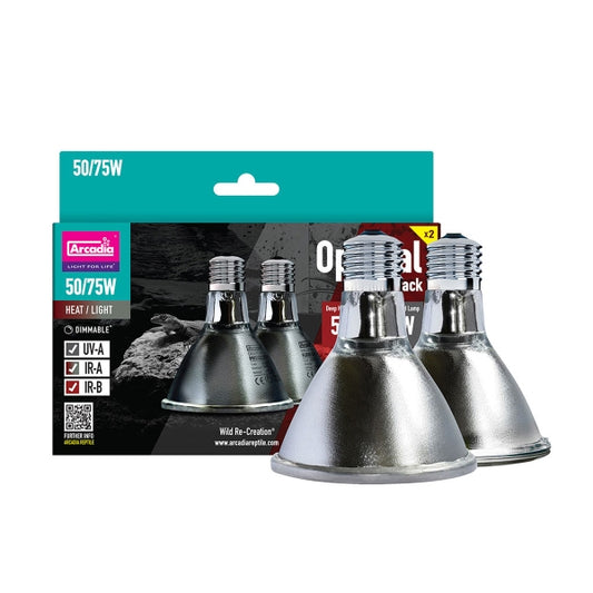 Arcadia DHP 50W + Halogen 75W PAR 30 Twin Pack