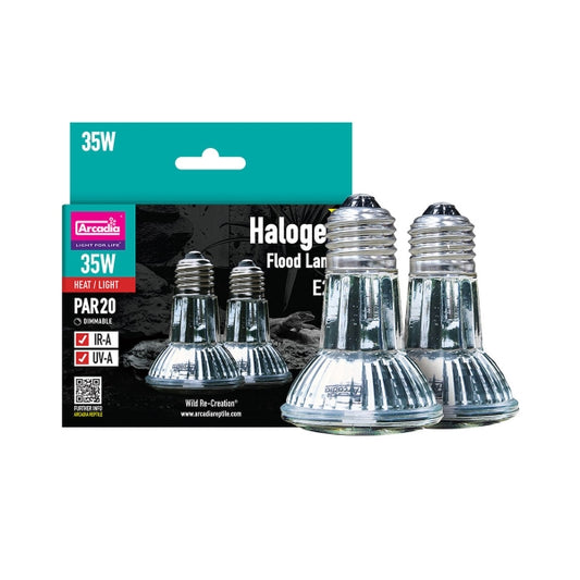 Arcadia Halogen Flood 35W x 2 Twin Pack