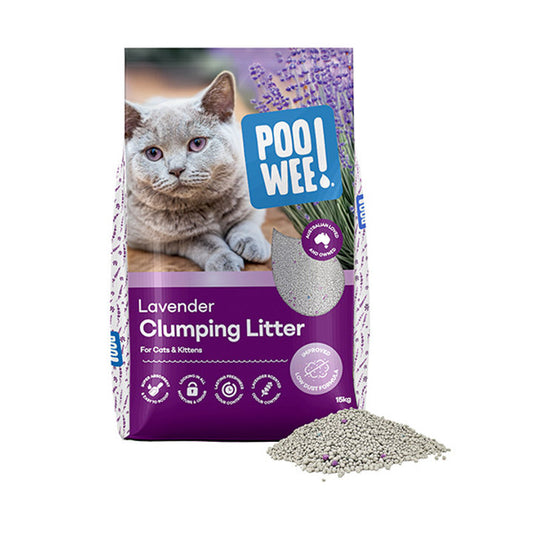 POOWEE! Lavender Clumping Cat Litter