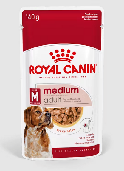 Royal Canin Medium Dog Wet Food Pouches in Gravy