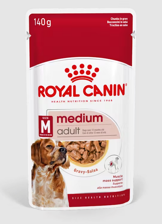 Royal Canin Medium Dog Wet Food Pouches in Gravy