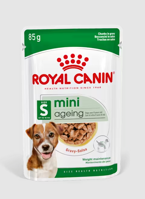 Royal Canin Mini Ageing 12+ Dog Wet Food Pouches in Gravy 85g x 10