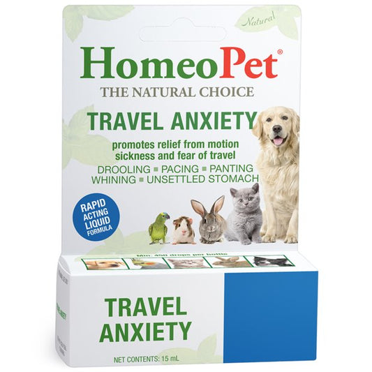 HomeoPet Travel Anxiety Natural Liquid Supplement 15mL
